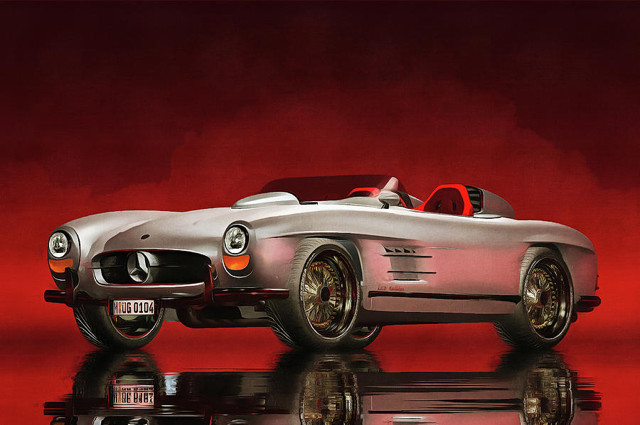 Mercedes 300SL Daytona Roadster Painting by Jan Keteleer