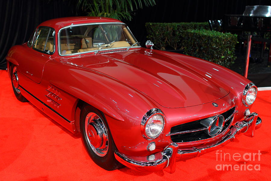 Mercedes 300SL . Red . 7D9172 Photograph by Wingsdomain Art and ...