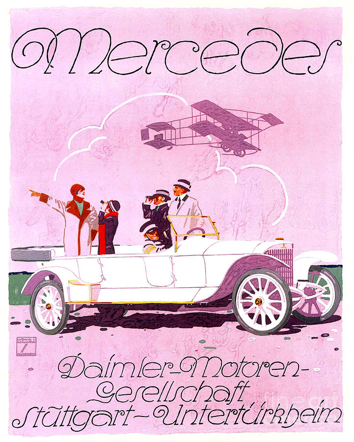 Airplane Photograph - Mercedes Advertising Poster by Jon Neidert