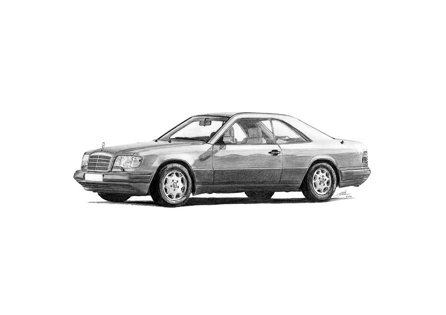 Мерседес w124 рисунок