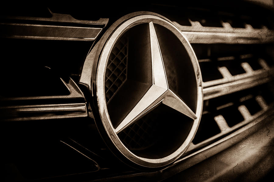 Car Photograph - Mercedes-Benz Emblem -ck0036s by Jill Reger