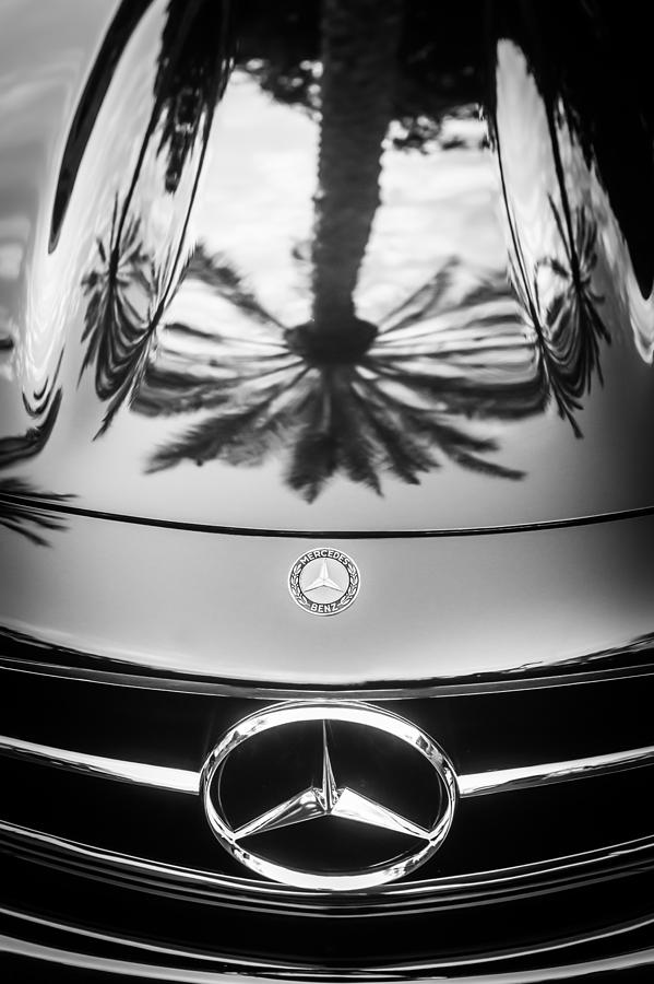 Mercedes-Benz Grille Emblem -0180bw Photograph by Jill Reger