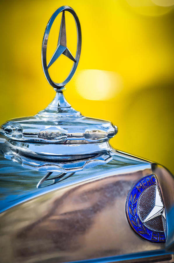 Car Photograph - Mercedes-benz Hood Ornament - Emblem -0961c by Jill Reger Car Photograph - Mercedes-benz Hood Ornament - Emblem -0961c by Jill Reger