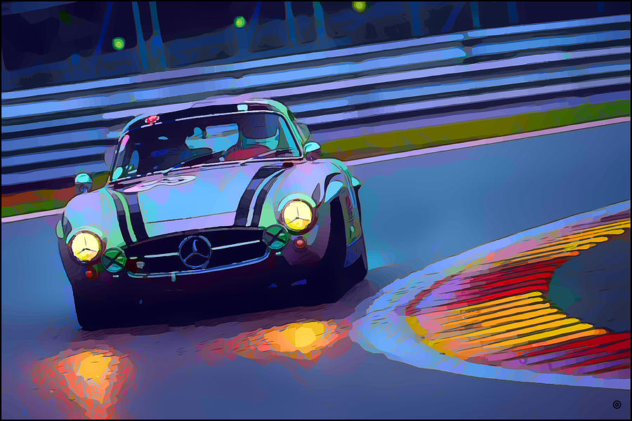 Mercedes Benz Racing Digital Art by Gary Grayson