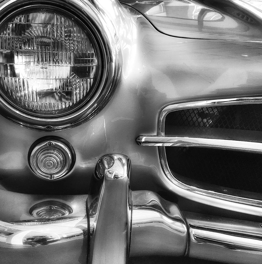 Black And White Photograph - Mercedes Gullwing by Dirk Jung