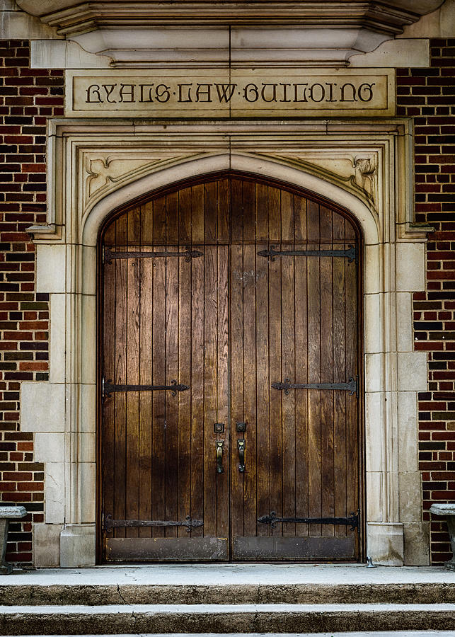 Jimmy Carter Photograph - Mercer University - Ryals Law Building Door by Stephen Stookey