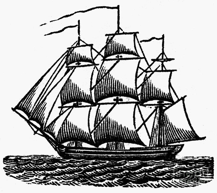 MERCHANT SHIP, c1800 Photograph by Granger