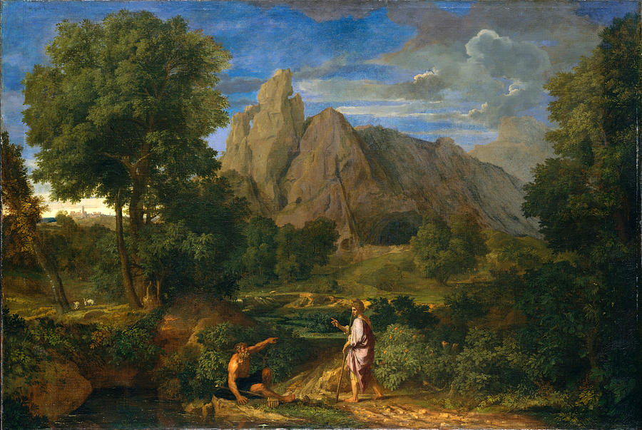 Mercury and Battus Painting by Francisque Millet