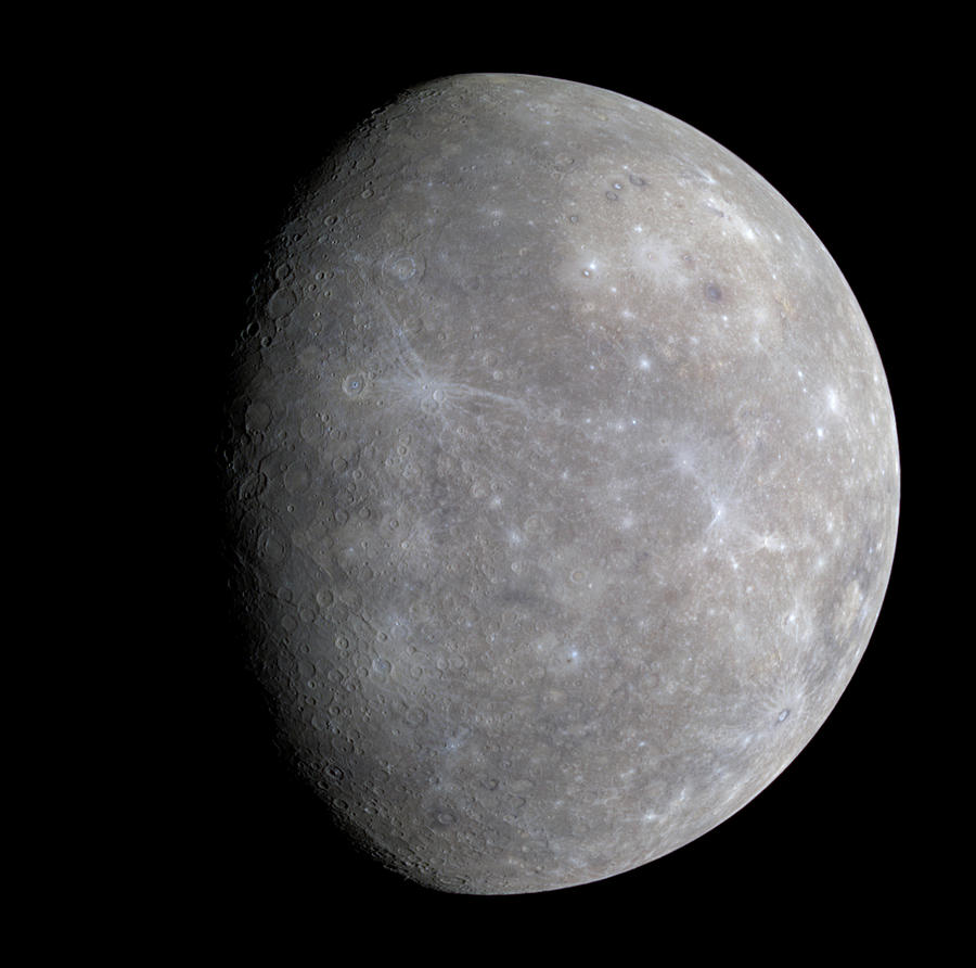 Mercury in Color Photograph by NASA JPL Johns Hopkins Universit