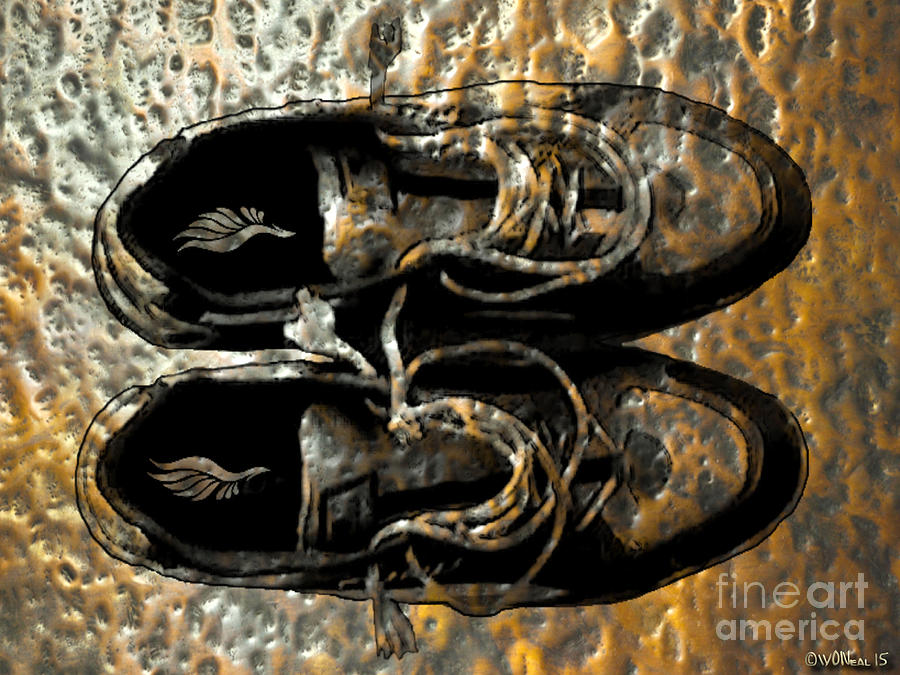 Inspirational Digital Art - Foot Gear by Walter Neal
