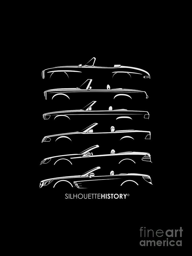 Mercy Roadster SilhouetteHistory Digital Art by Gabor Vida