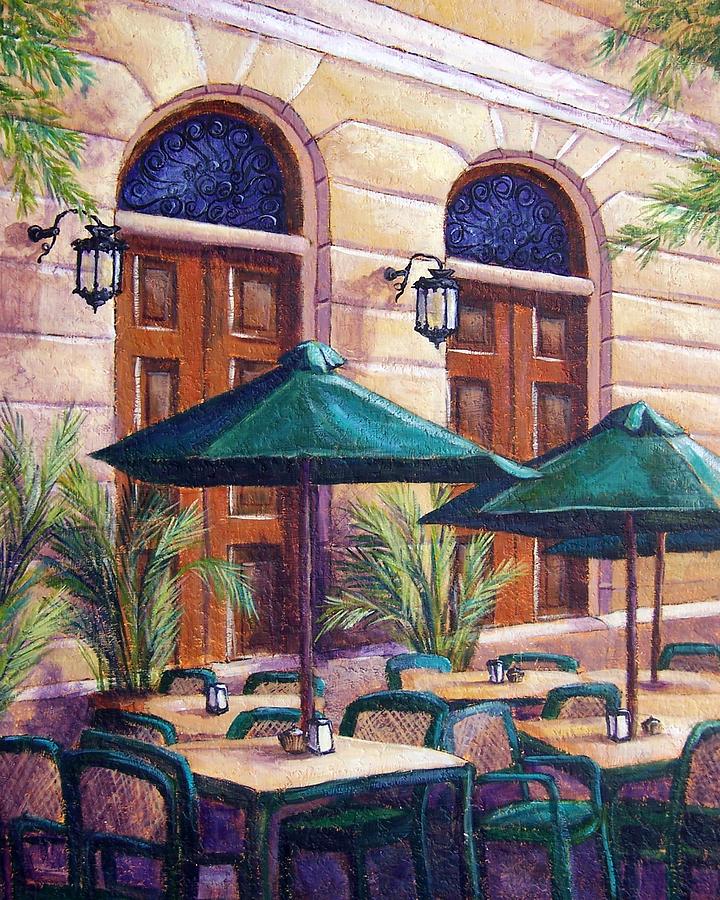 Merida Cafe Painting by Candy Mayer