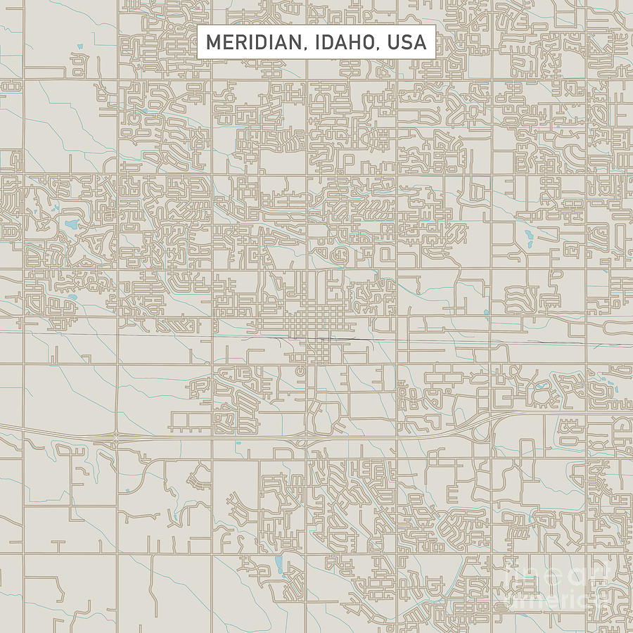 Meridian Idaho Us City Street Map Frank Ramspott 