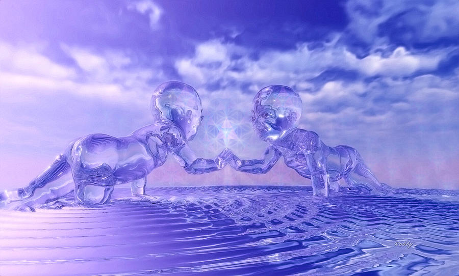 Merkaba Painting - Merkaba Babies by Robby Donaghey Merkaba Painting - Merkaba Babies by Robby Donaghey