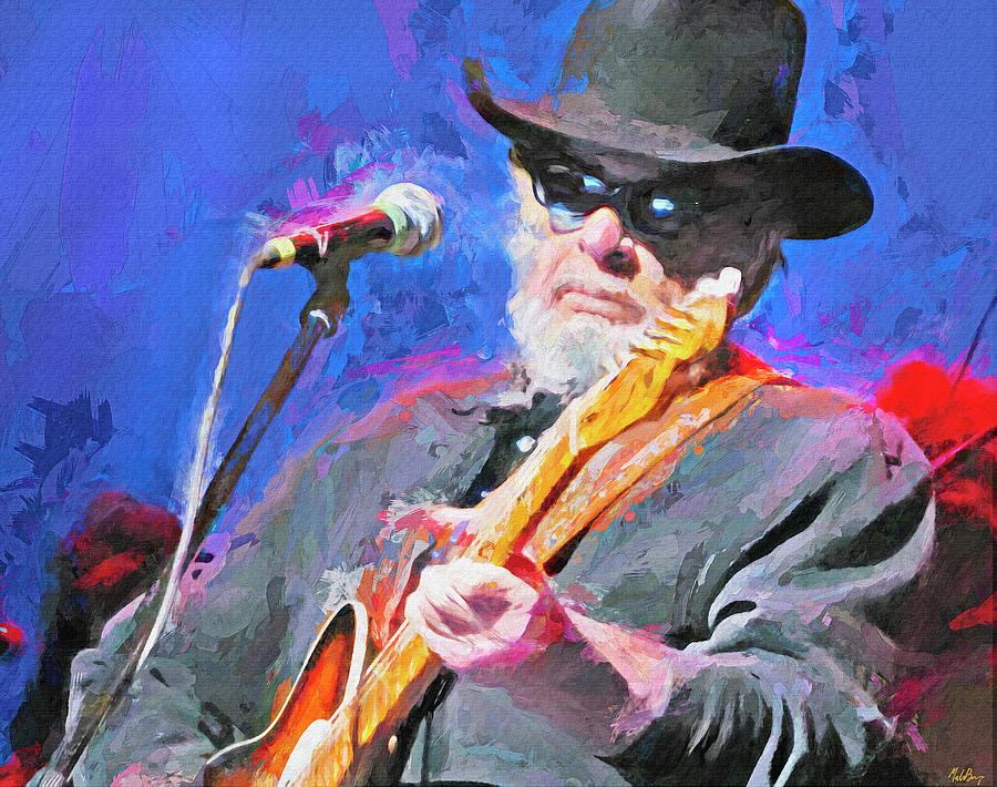 Johnny Cash Mixed Media - Merle Haggard country music legend by Mal Bray