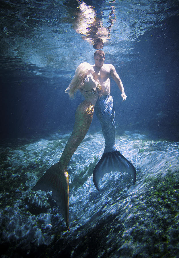 Mermaid And Merman Photograph