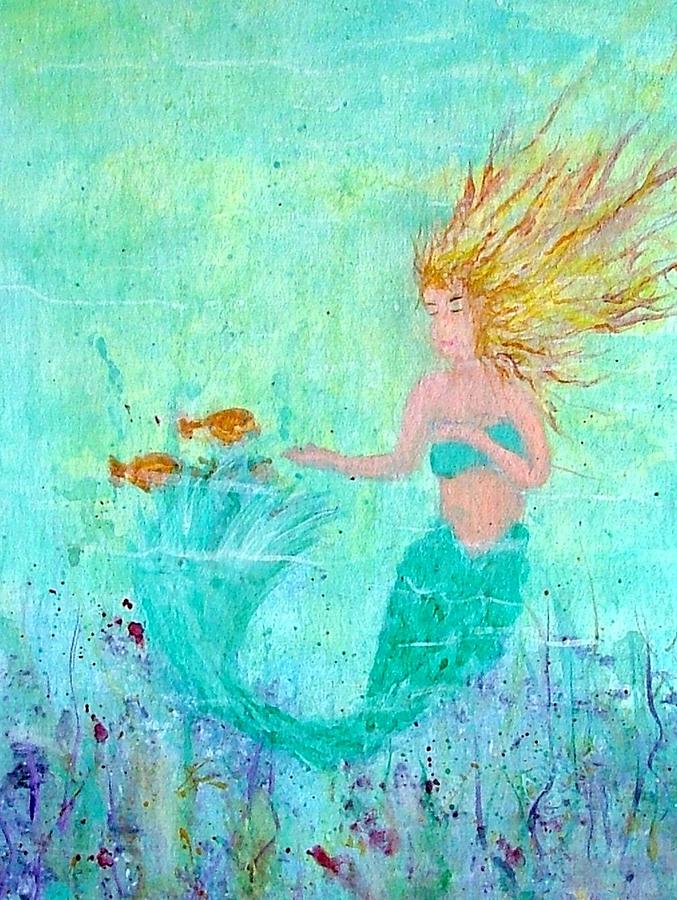 Mermaid Painting by Ann Campbell