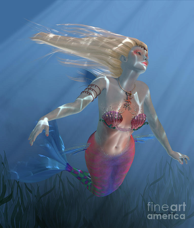 Mermaid Coral Digital Art by Corey Ford