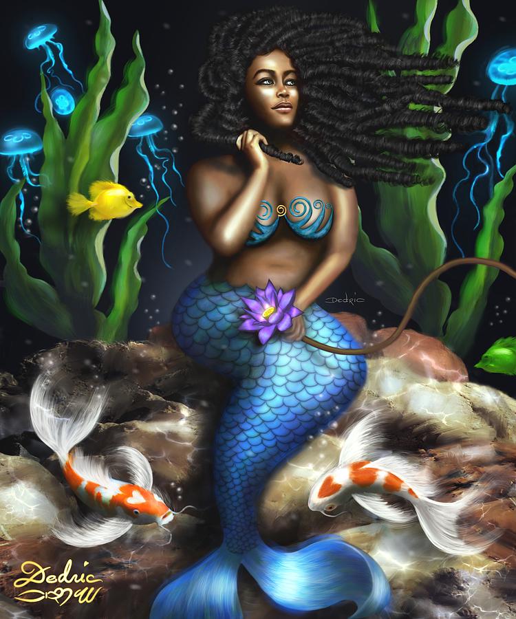 Mermaid Digital Art - Yemaya Mermaid  by Dedric Artlove W