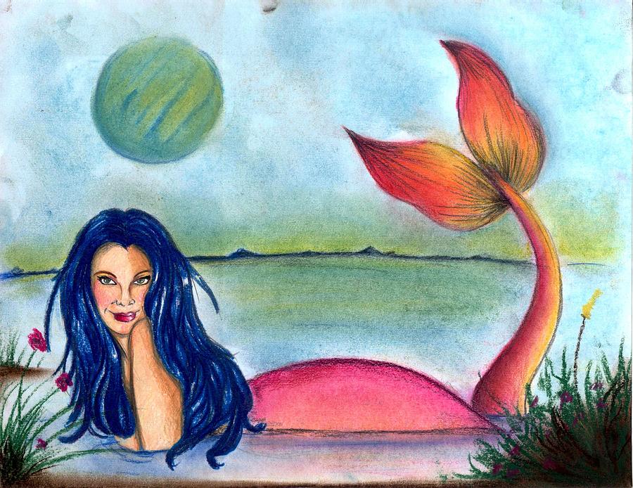 Mermaid Drawing by Diego Chacon B Fine Art America