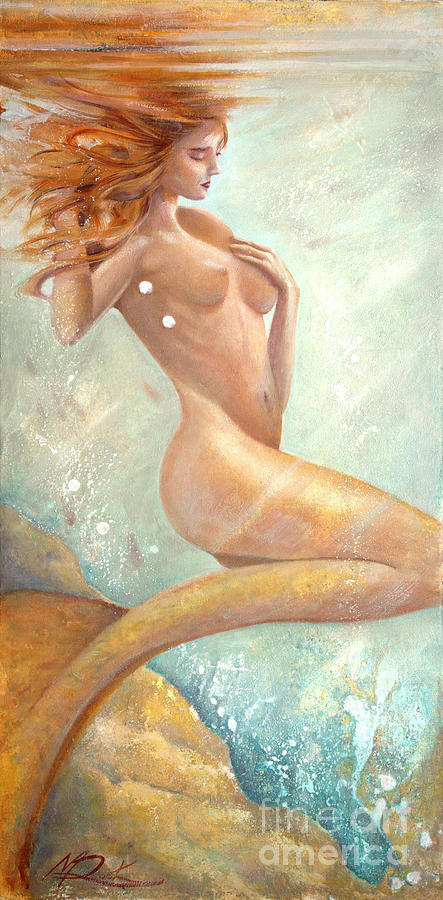 Mermaid Dream Painting by Michael Rock