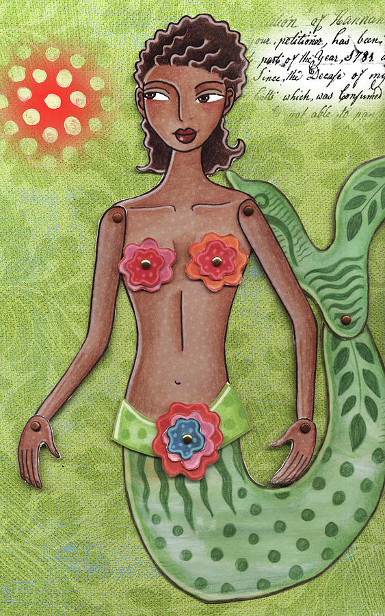 Mermaid Mixed Media - Mermaid by Elaine Jackson Mermaid Mixed Media - Mermaid by Elaine Jackson