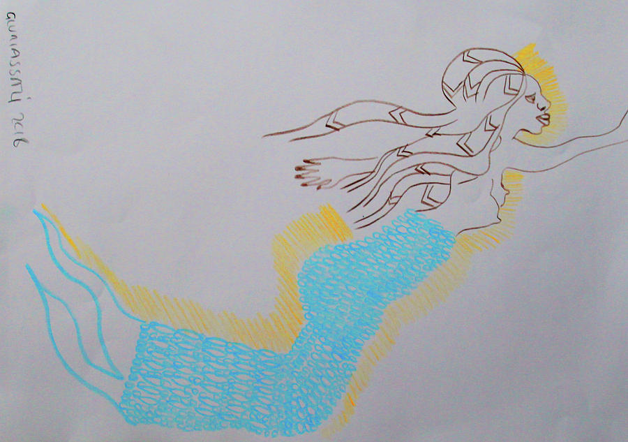 Mermaid Painting by Gloria Ssali