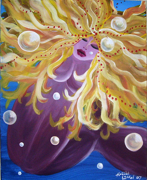 Mermaid Painting - Mermaid by Hollie Leffel Mermaid Painting - Mermaid by Hollie Leffel