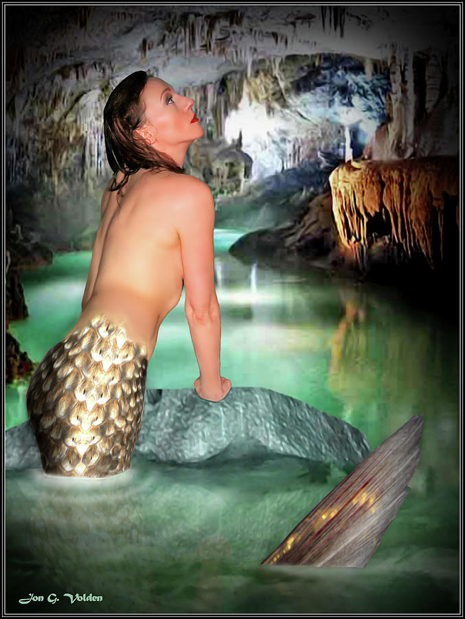 Mermaid In A Cave Photograph by Jon Volden