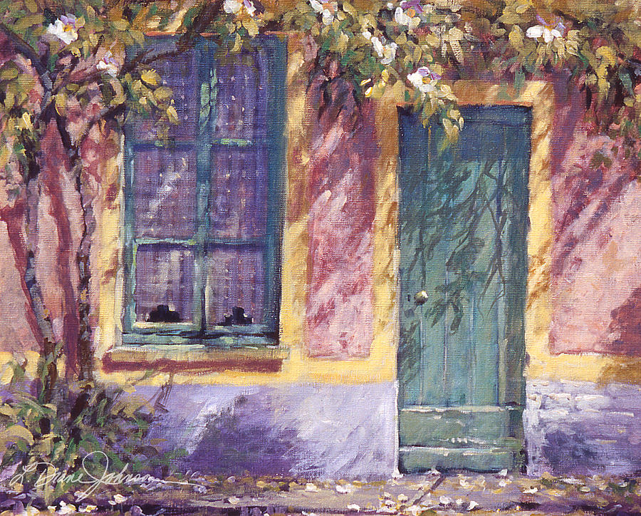 Old French Architecture Painting - Mermaid by L Diane Johnson