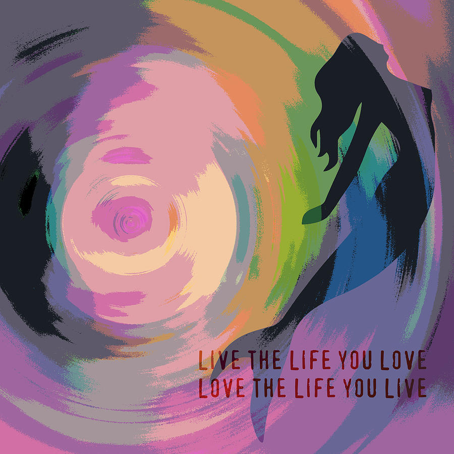 Mermaid Digital Art - Mermaid Love the Life you Live by Brandi Fitzgerald