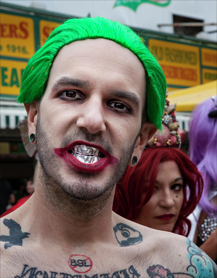 Mermaid Parade Coney Island NYC 2017 Silver Teeth Photograph by Robert Ullmann