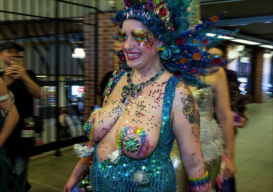 Mermaid Parade Coney Island NYC 2017 Subway Station Photograph by Robert Ullmann