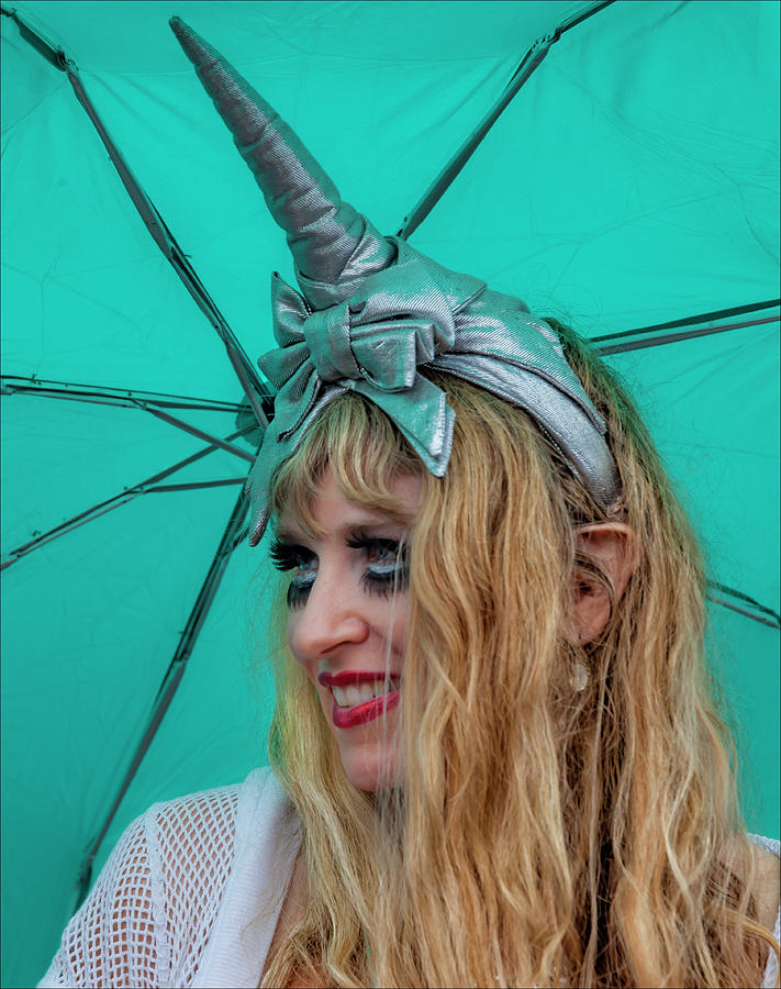 Mermaid Parade Coney Island NYC 2017 Unicorn Costume Photograph by Robert Ullmann