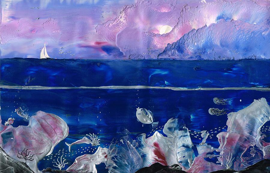 Mermaid Painting - Mermaid Reef by Danita Cole