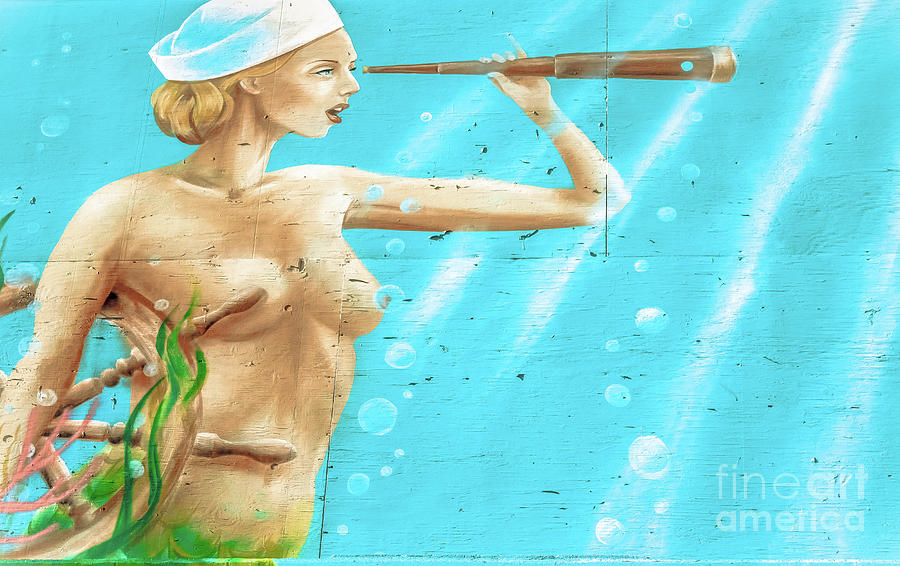 Mermaid Sailor - Graffiti Photograph by Colleen Kammerer