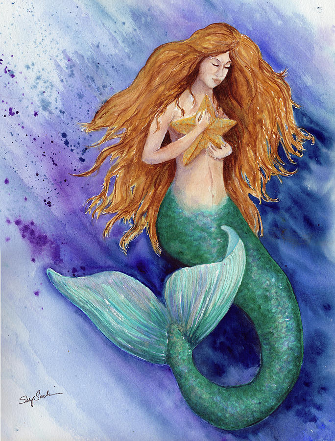 Mermaid Sister 2 Painting by Susy Soulies - Fine Art America