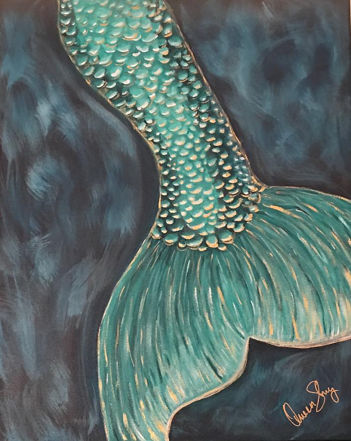 Mermaid Tail Painting by Queen Gardner