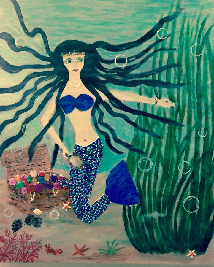 Mermaid Mixed Media - Mermaid Treasures  by Sherri McKendree