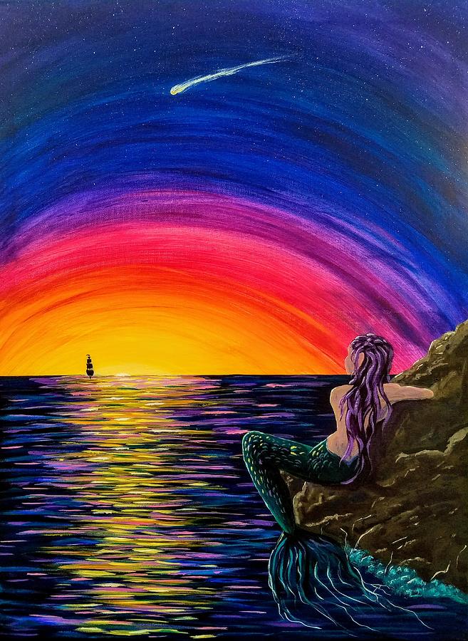 Mermaid Wishes Painting