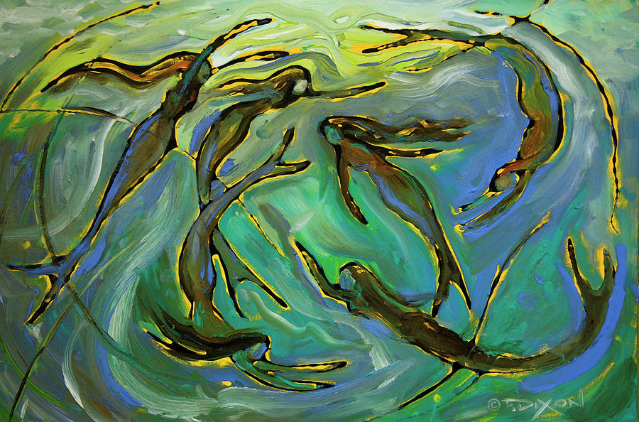 Vincent Van Gogh Painting - Mermaids by Frank Robert Dixon