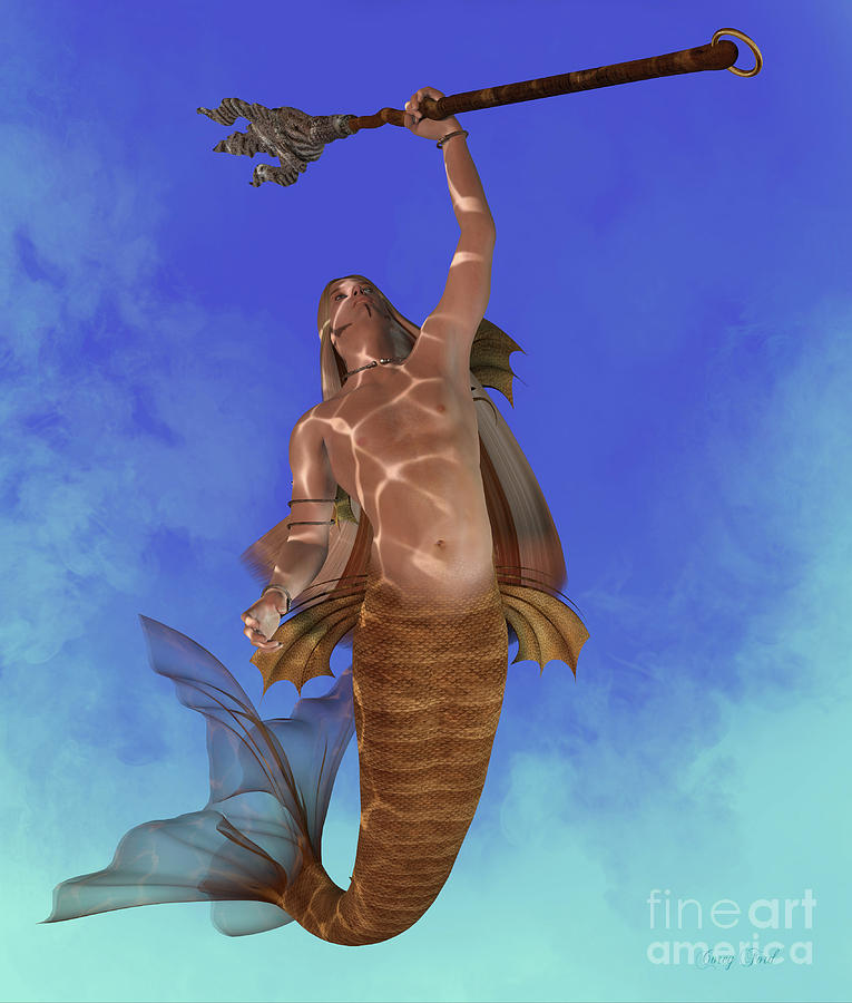 Merman Digital Art by Corey Ford