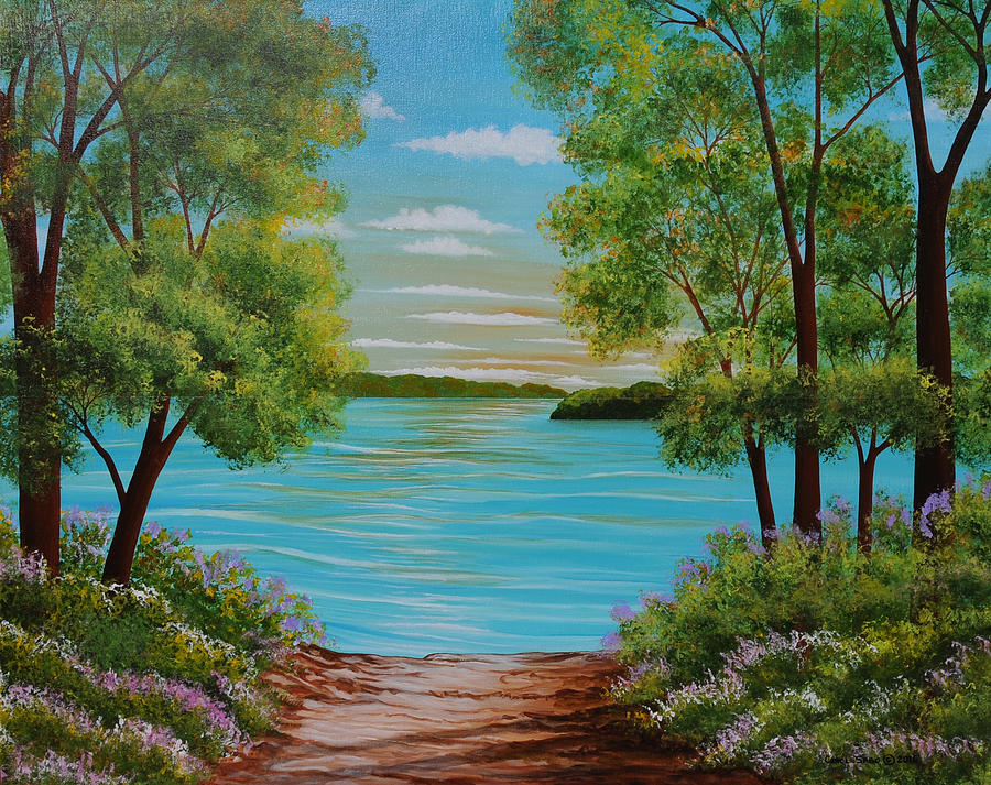 Merrimac River Groveland Mass. Painting by Carol Sabo