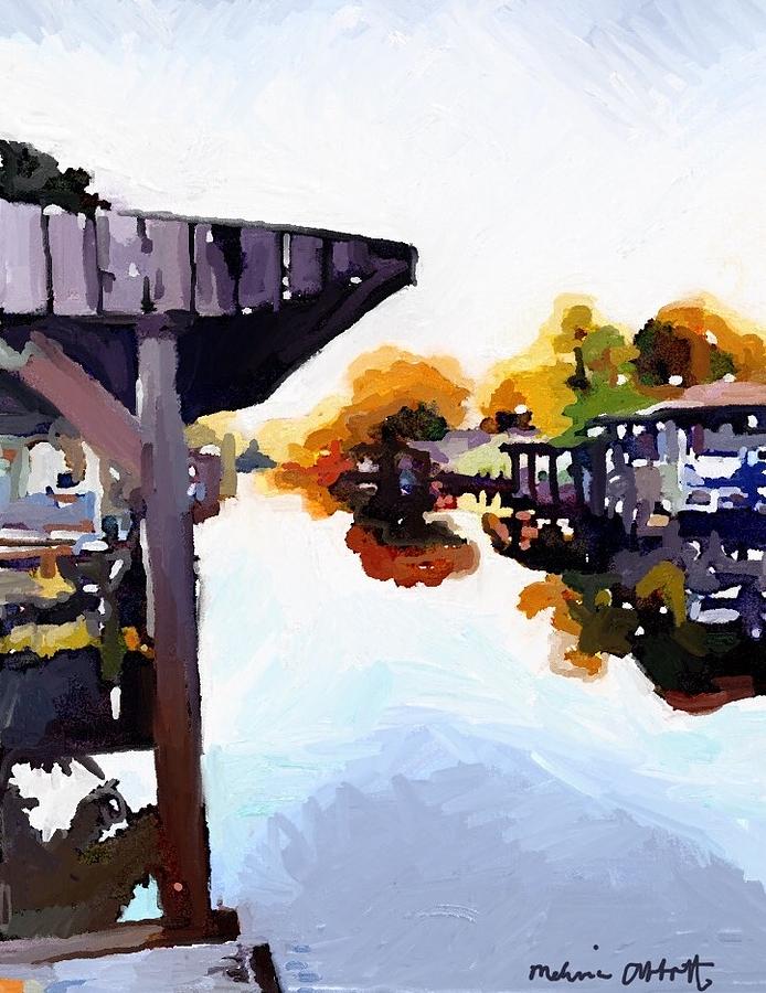 Merritt Island Canal in Fall  Painting by Melissa Abbott
