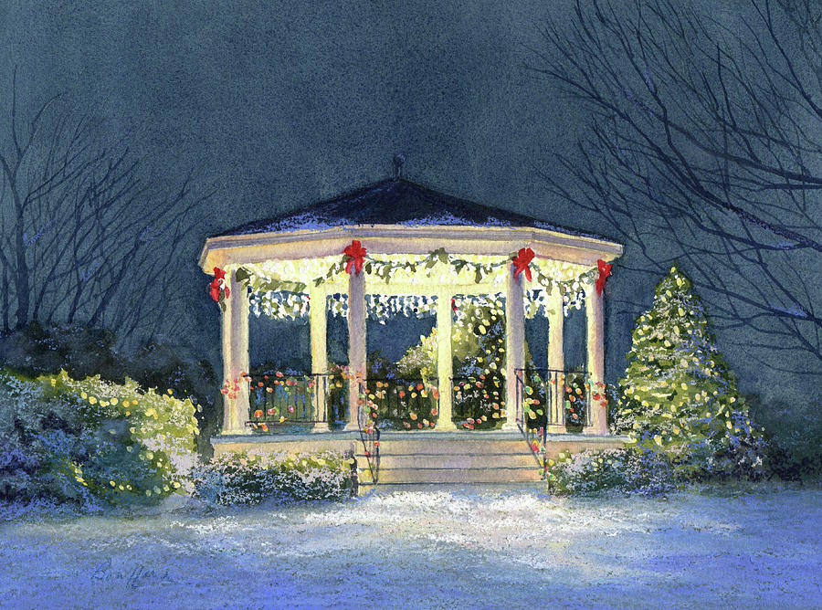 Christmas Painting - Merry and  Bright II by Vikki Bouffard