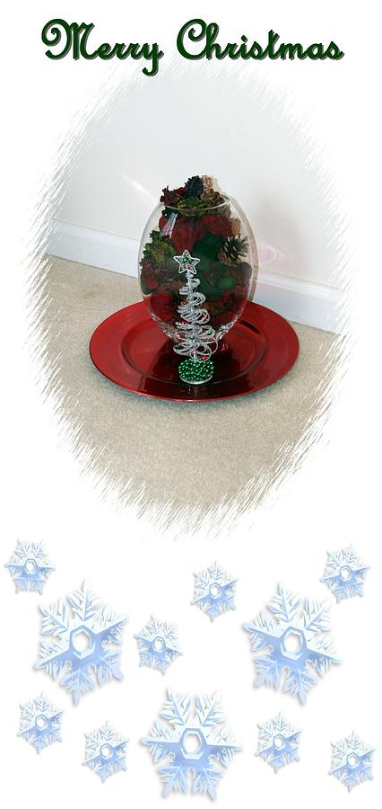 Merry Christmas Vase Photograph by Fabiola L Nadjar Fiore