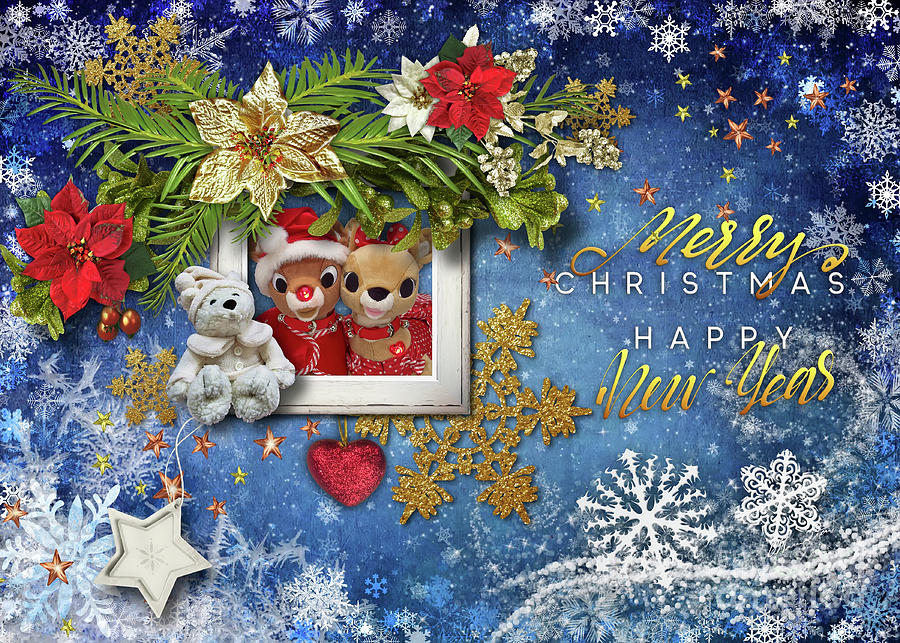 Merry Christmas and Happy New Year  Digital Art by Olga Hamilton