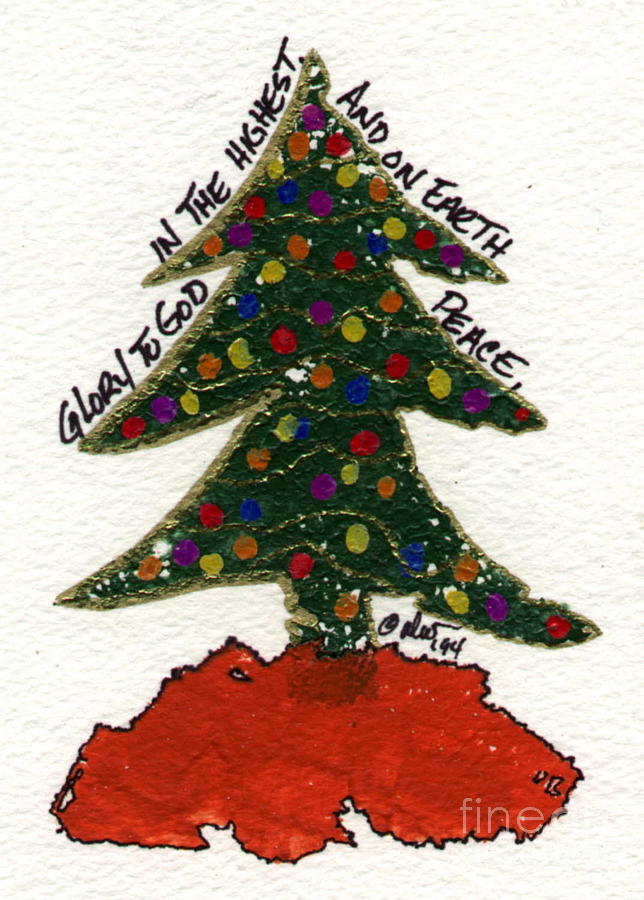 Merry Christmas Painting by Angela L Walker