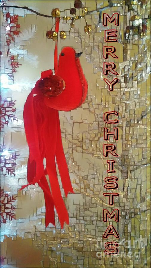 Merry Christmas Cardinal Photograph by Jodie Marie Anne Richardson Traugott          aka jm-ART