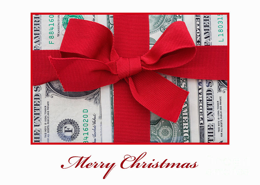 Merry Christmas Cash Gift Photograph by Diane Macdonald
